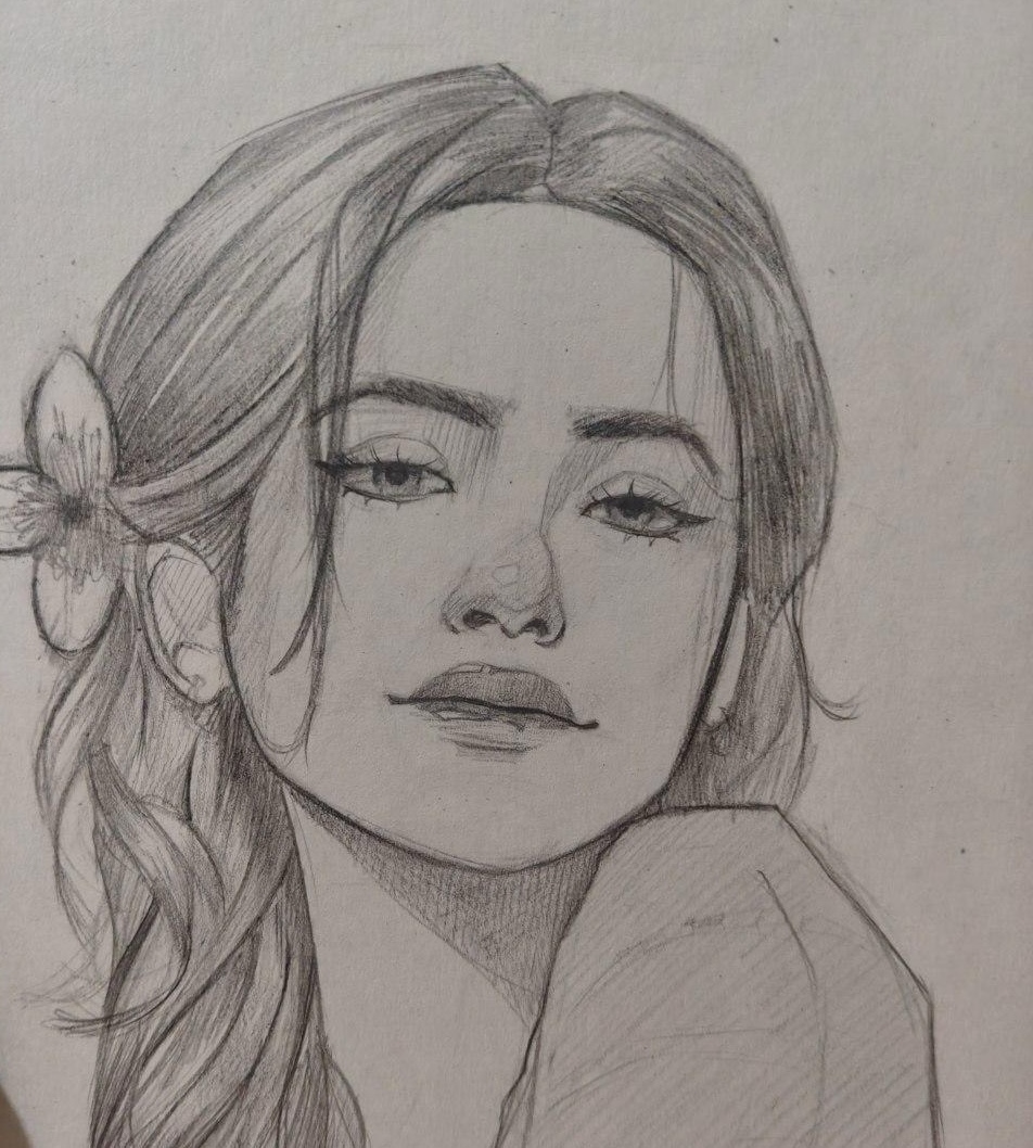 Pencil portrait sketch submitted for feedback